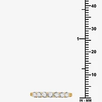 (G/Si1-Si2) Womens 2MM 1/2 CT. T.W. Lab Grown White Diamond 14K Gold Over Silver Wedding Band