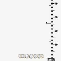 (G/Si1-Si2) Womens 2MM 1 CT. T.W. Lab Grown White Diamond 14K Gold Over Silver Wedding Band