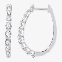 (G, Si1-Si2) Womens 1 CT. T.W. Lab Grown White Diamond 14K Gold Over Silver 3 Pair Jewelry Set