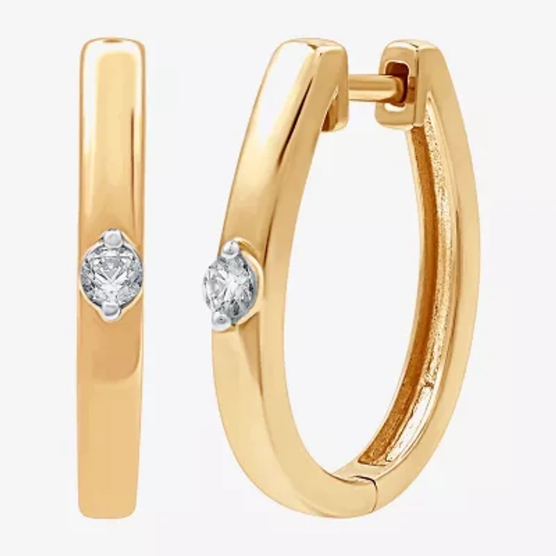 (G, Si1-Si2) Womens 1 CT. T.W. Lab Grown White Diamond 14K Gold Over Silver 3 Pair Jewelry Set