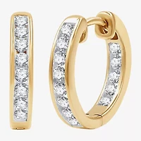 (G, Si1-Si2) Womens 1 CT. T.W. Lab Grown White Diamond 14K Gold Over Silver Sterling Silver 3 Pair Earring Set