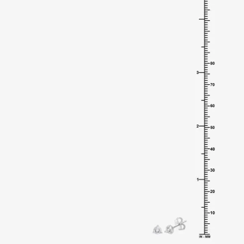 (G, Si1-Si2) Womens 1 CT. T.W. Lab Grown White Diamond 14K Gold Over Silver Sterling Silver 3 Pair Earring Set