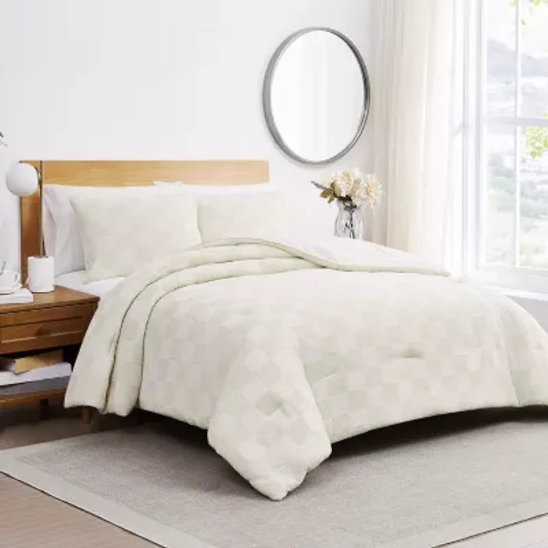 Truly Soft Textured Checkered 2-pc. Comforter Set