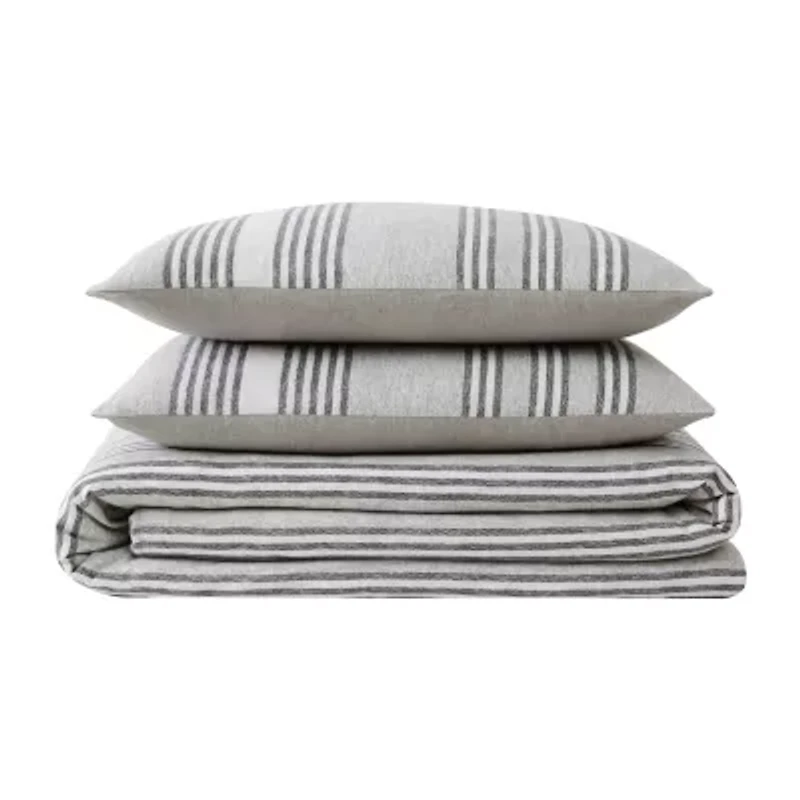Truly Soft Kiel Stripe Flannel Duvet Cover Set