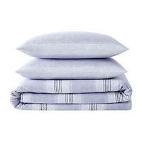 London Fog Solid Flannel Duvet Cover Set