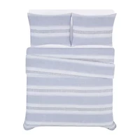 London Fog Solid Flannel Duvet Cover Set