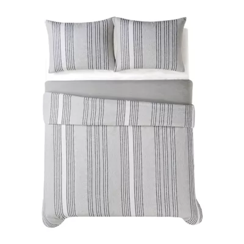 Truly Soft Kiel Stripe Flannel Comforter Set
