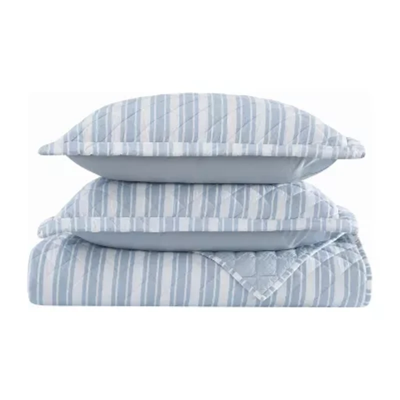 The Farmhouse By Rachel Ashwell Wide Ticking Stripe Quilt Set