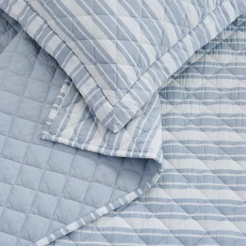 The Farmhouse By Rachel Ashwell Wide Ticking Stripe Quilt Set