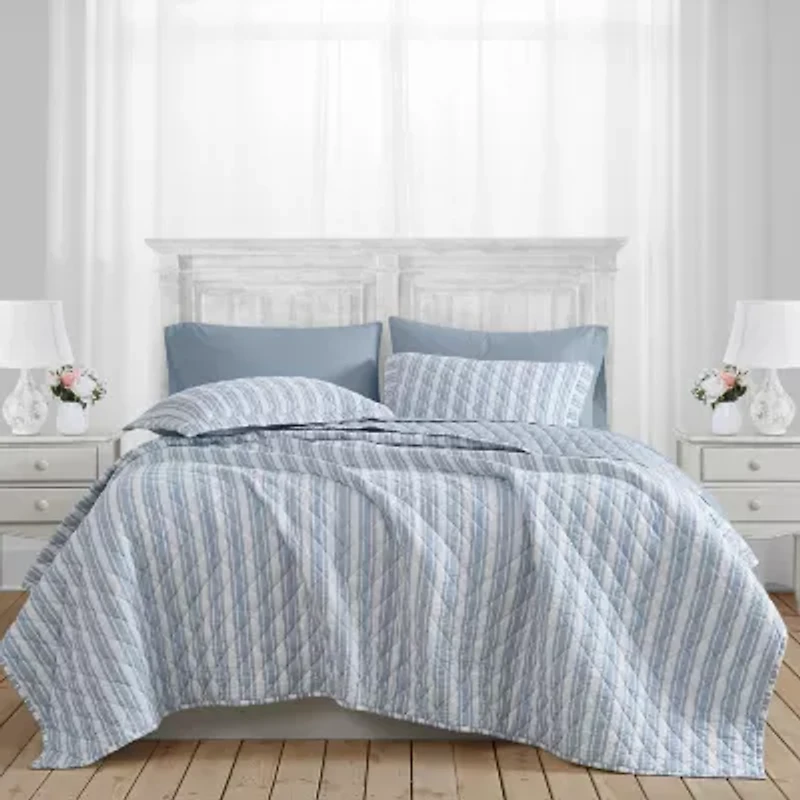 The Farmhouse By Rachel Ashwell Wide Ticking Stripe Quilt Set