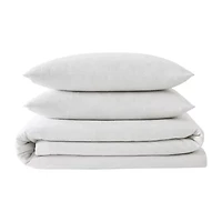 London Fog Herringbone Flannel Duvet Cover Set