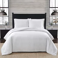 London Fog Herringbone Flannel Duvet Cover Set