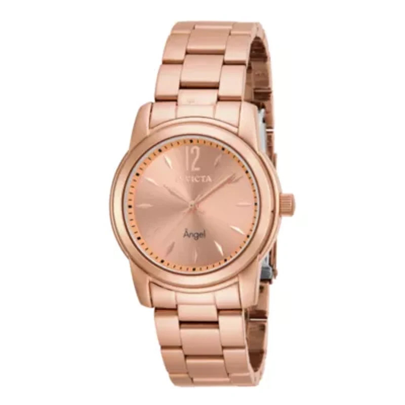 Invicta® Angel Womens Rose-Tone Stainless Steel Watch 17421