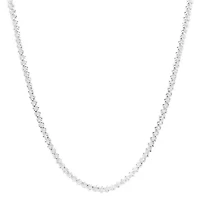 Sterling Silver 18" Crab Pavé Link Chain
