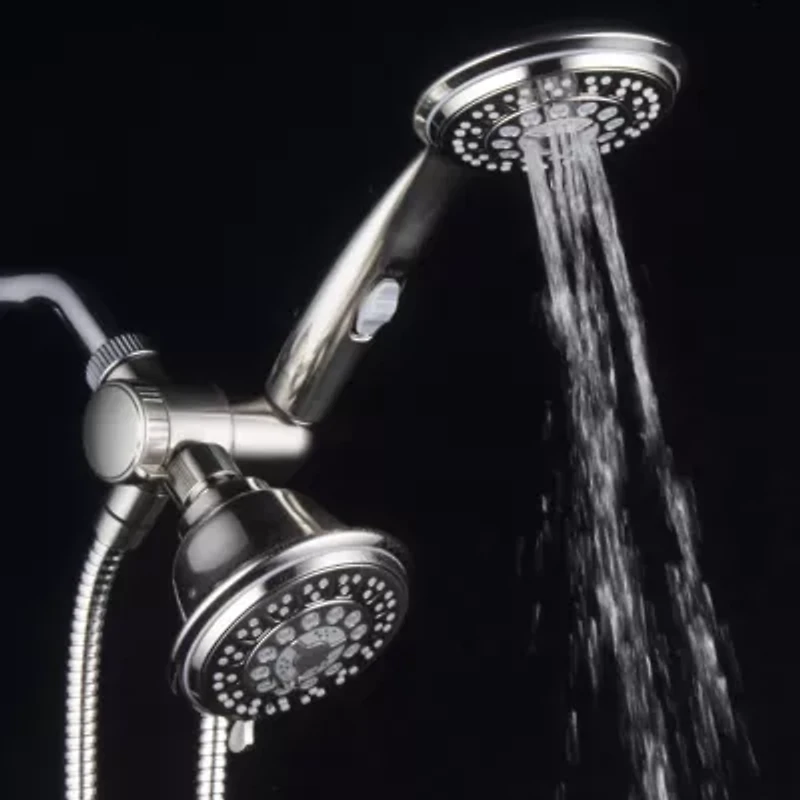 HotelSpa® Ultra-Luxury 42-setting 3-way Combo with Patented ON/OFF Pause Switch / Brushed Nickel