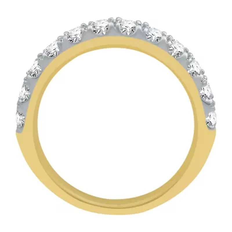 (H-I / I1) Womens 3MM 1 CT. T.W. Lab Grown White Diamond 10K Gold Wedding Band