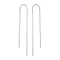 Silver Treasures Womens Sterling Silver Hypoallergenic Drop Earrings