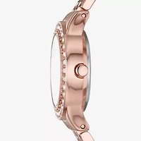Mixit Ladies Sets Womens Crystal Accent Rose Goldtone 4-pc. Watch Boxed Set Fmdjset309
