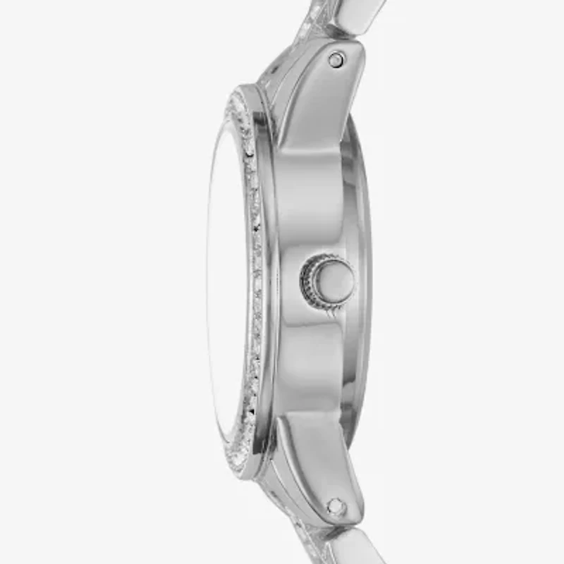 Ladies Sets Womens Crystal Accent Silver Tone 4-pc. Watch Boxed Set Fmdjset310