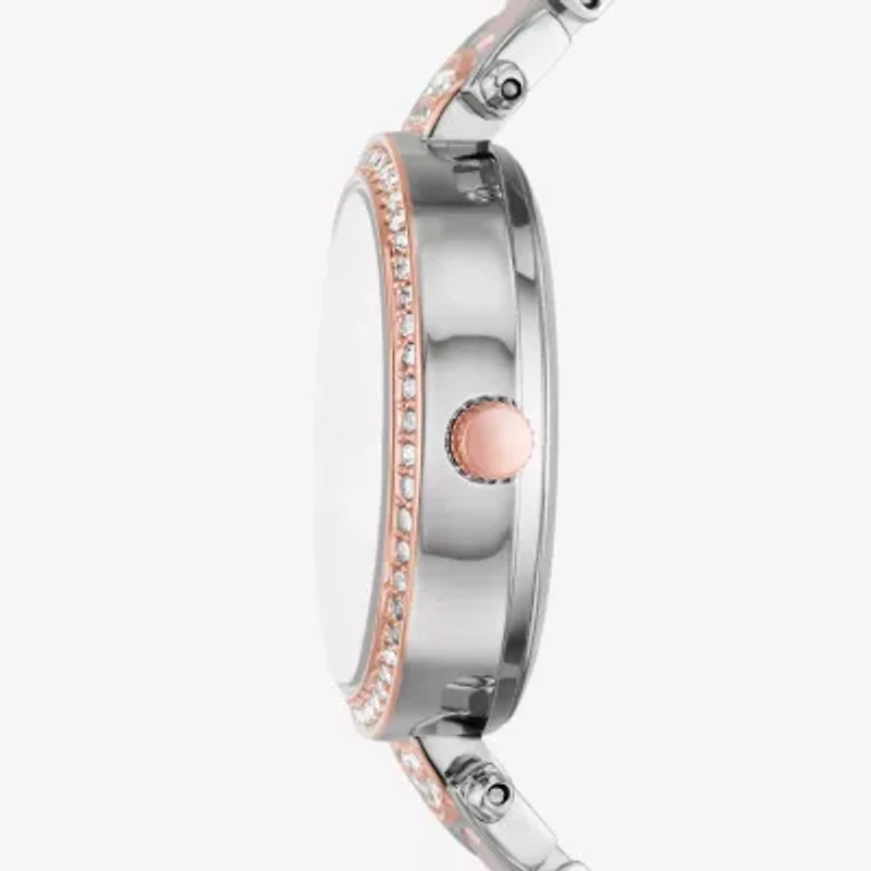 Ladies Sets Womens Crystal Accent Two Tone 4-pc. Watch Boxed Set Fmdjset311