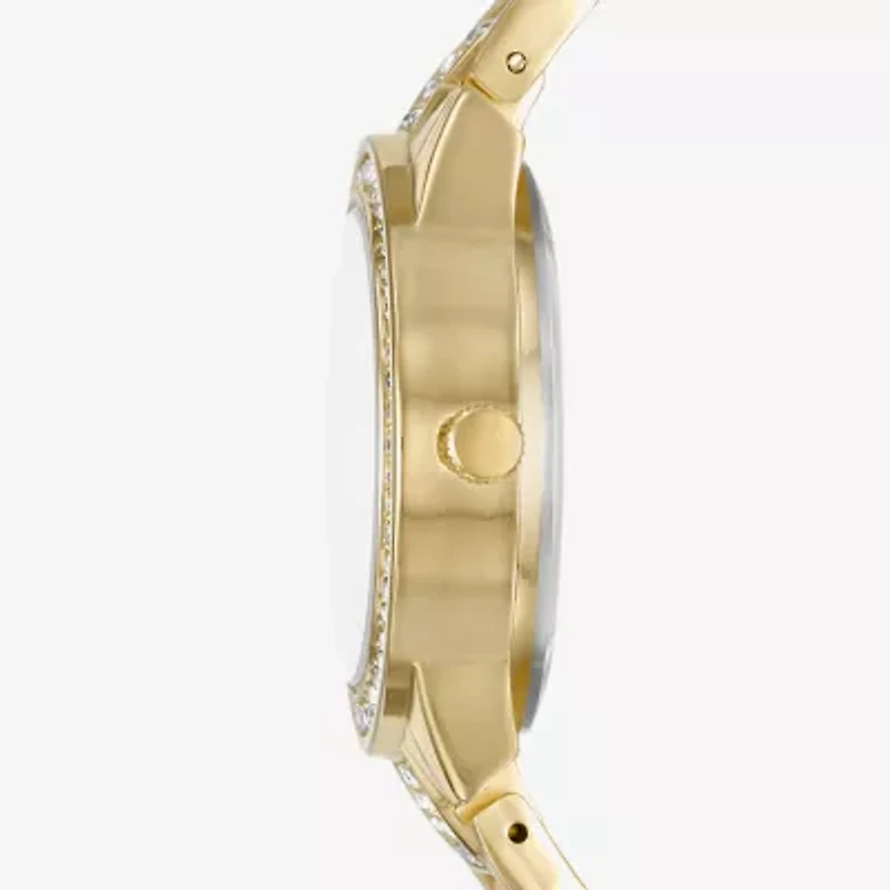 Ladies Sets Womens Crystal Accent Gold Tone 4-pc. Watch Boxed Set Fmdjset312