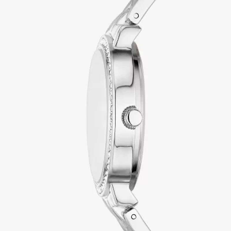 Ladies Sets Womens Crystal Accent Silver Tone 4-pc. Watch Boxed Set Fmdjset317