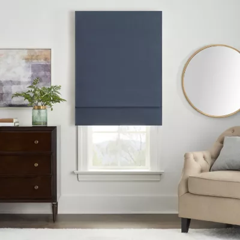 Eclipse Faux Silk Energy Saving Cordless Blackout Roman Shade