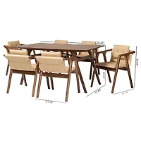 Marcena 7-pc. Rectangular Dining Set