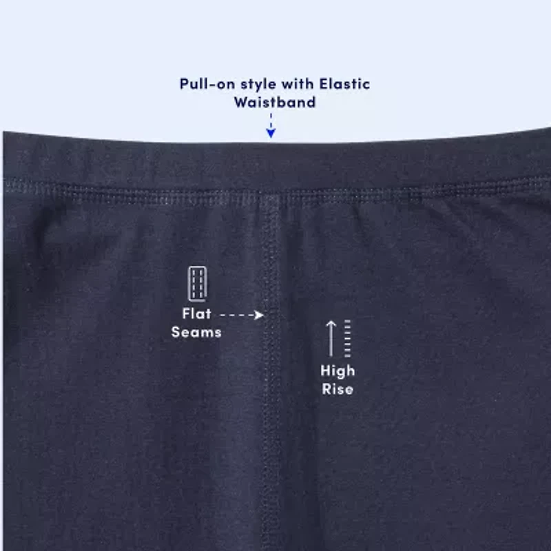 French Toast Little & Big Kid Girls Easy-on + Easy-off Sensory Friendly High Rise Full Length Leggings