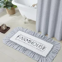 VHC Sawyer Mill Blue Farmhouse Bath Mat