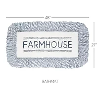 VHC Sawyer Mill Blue Farmhouse Bath Mat
