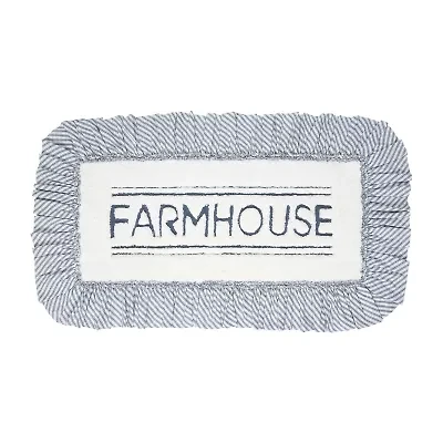 VHC Sawyer Mill Blue Farmhouse Bath Mat