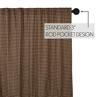 Vhc Brands Black Check Shower Curtain