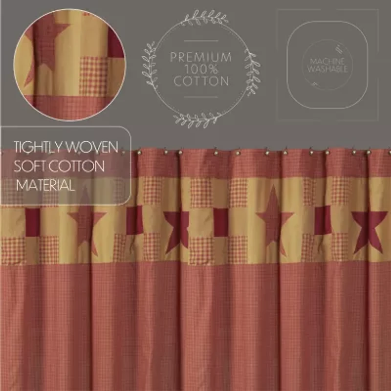 Vhc Brands Ninepatch Star Shower Curtain