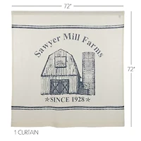 Vhc Brands Sawyer Mill Blue Barn Shower Curtain