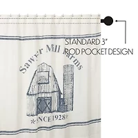 Vhc Brands Sawyer Mill Blue Barn Shower Curtain