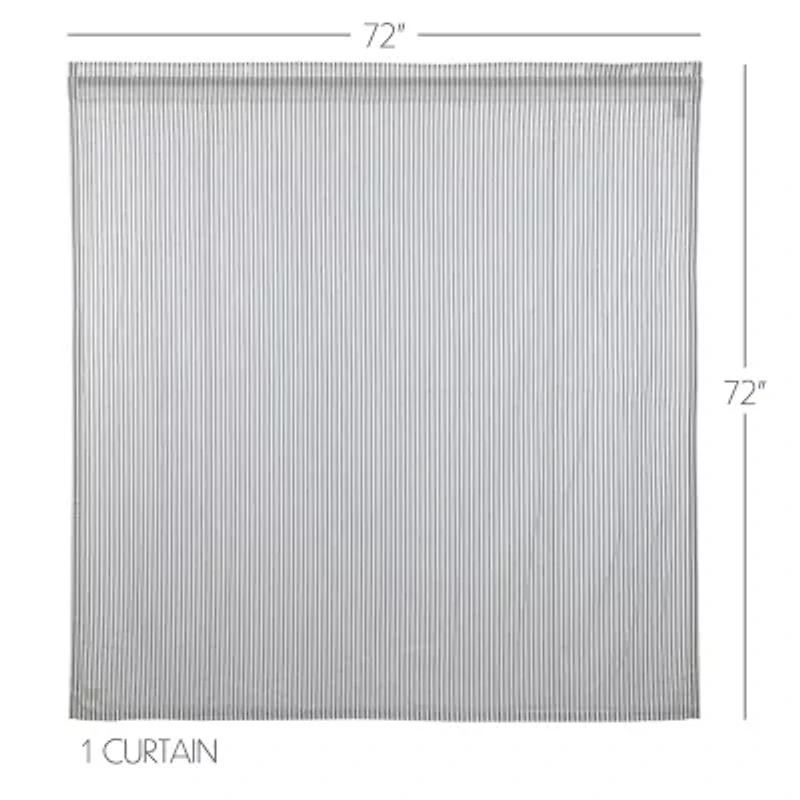 Vhc Brands Sawyer Mill Blue Ticking Shower Curtain