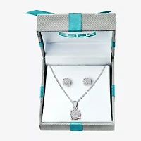 Effy  Womens 1/2 CT. T.W. Natural White Diamond Sterling Silver Round 2-pc. Jewelry Set