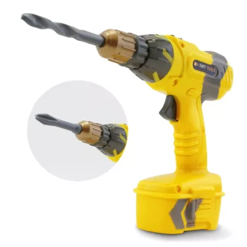 Tuff Tools Pretend Play Toy Power Drill w/ Realistic Functions