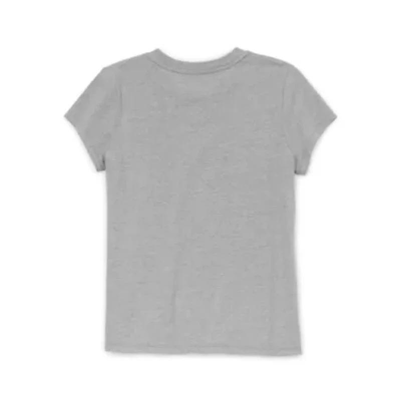 Thereabouts Little & Big Kid Girls Round Neck Short Sleeve Regular Fit Graphic T-Shirt