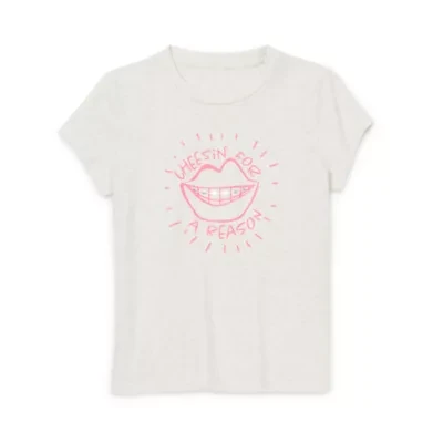 Thereabouts Little & Big Kid Girls Round Neck Short Sleeve Regular Fit Graphic T-Shirt