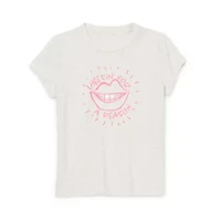 Thereabouts Little & Big Kid Girls Round Neck Short Sleeve Regular Fit Graphic T-Shirt
