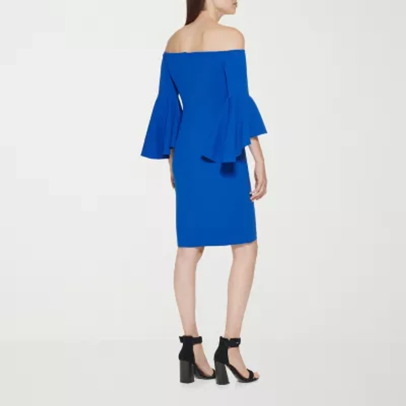 Marc New York Womens 3/4 Sleeve Sheath Dress