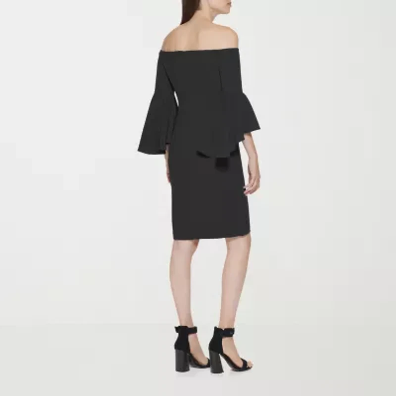 Marc New York Womens 3/4 Sleeve Sheath Dress