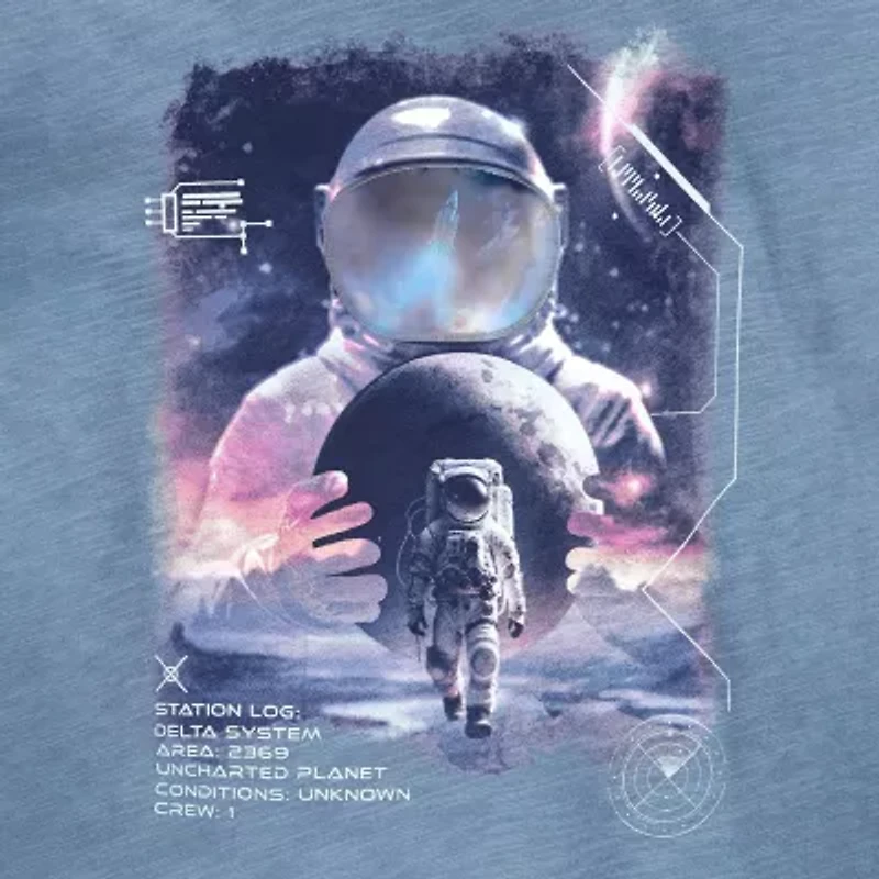 Carter's Little & Big Kid Boys Crew Neck Long Sleeve Regular Fit Graphic T-Shirt