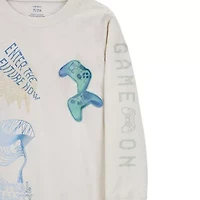 Carter's Little & Big Kid Boys Crew Neck Long Sleeve Regular Fit Graphic T-Shirt