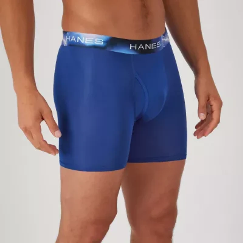 Hanes Sport X-Temp Air Mesh Mens 4 Pack Boxer Briefs Uxaba4