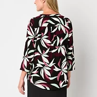 Liz Claiborne Womens 3/4 Sleeve Tunic Top