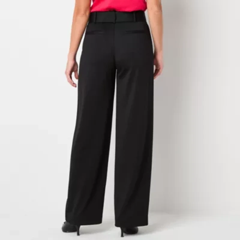 Liz Claiborne Womens Wide Leg Trouser