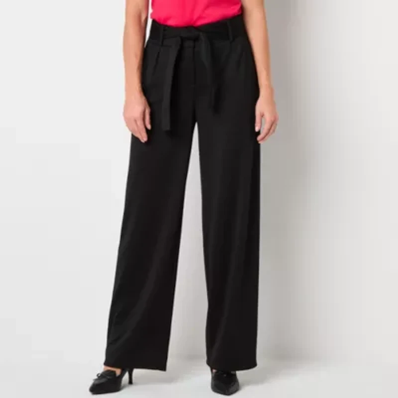 Liz Claiborne Womens Wide Leg Trouser
